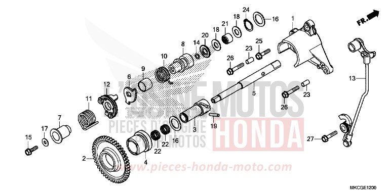 REVERSE GEARBOX for Gold Wing CANDY ARDENT RED (R367) from 2020